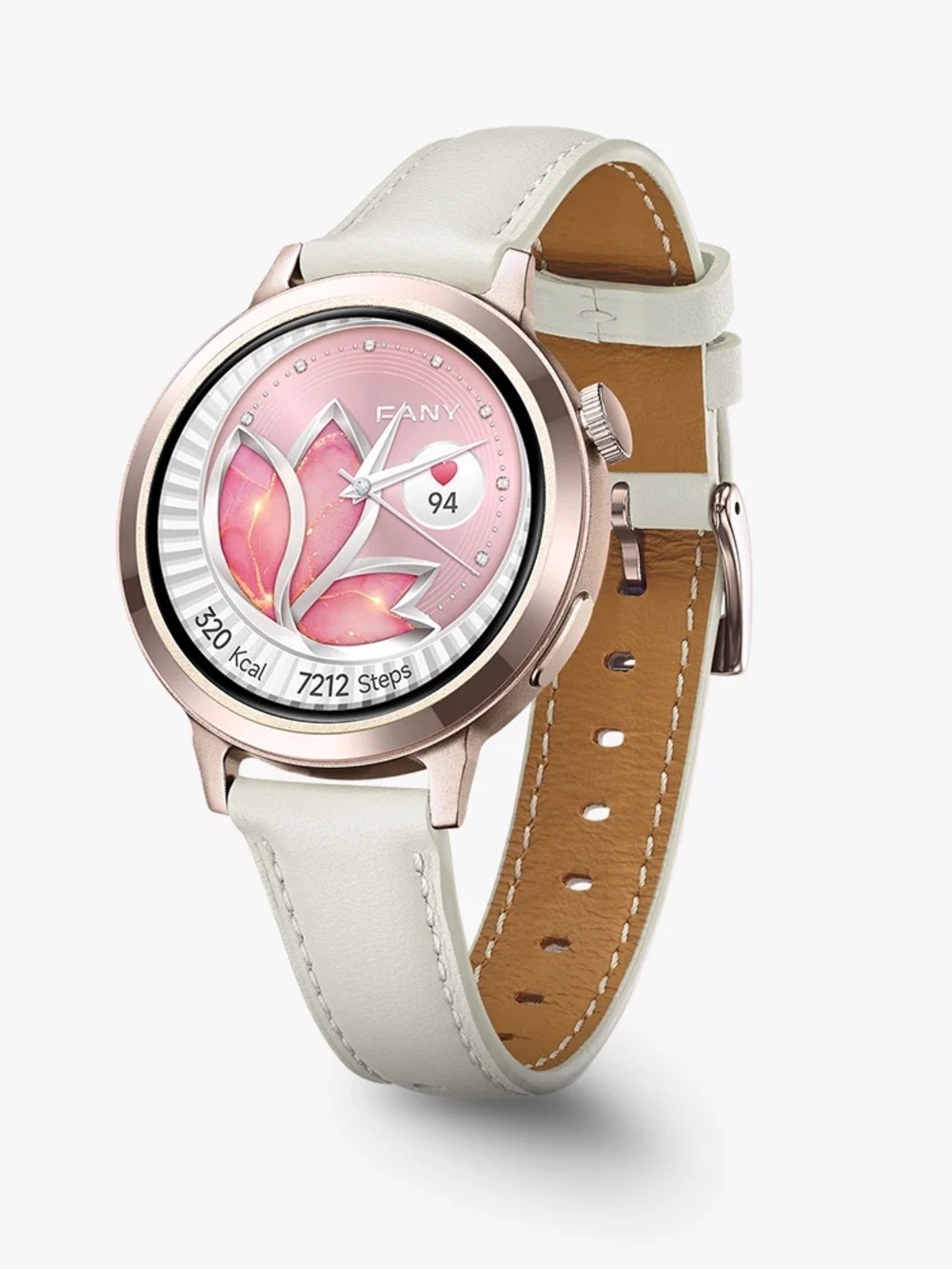 FANY Luna Stylish Leather Smartwatch for Women